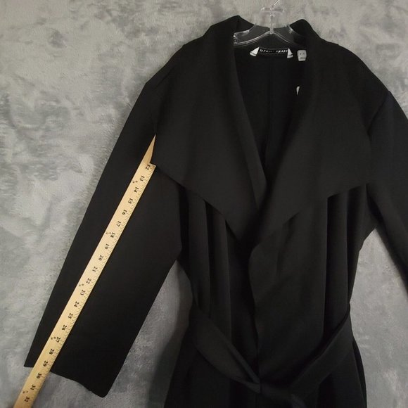 Girls With Curves Womens Jacket Draped Scuba Belted Pockets Black XL New - Picture 4 of 10